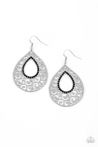 Airy Applique - Black Earring - SC Bling Boutique