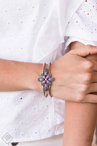 Go With The FLORALS Purple Bracelet - SC Bling Boutique