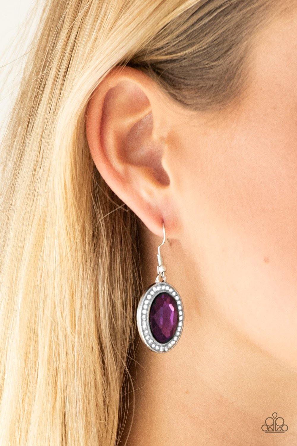 Only Fame in Town - Purple Earring - SC Bling Boutique