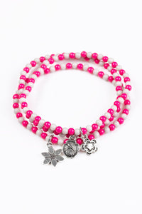 Rooftop Gardens Pink Bracelet - SC Bling Boutique