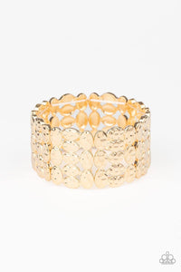 Tectonic Texture Gold Bracelet - SC Bling Boutique