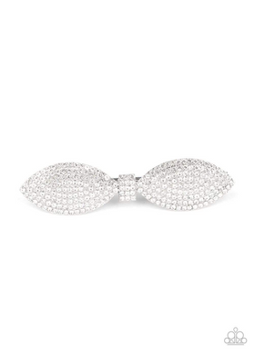 Mind-BOWing Sparkle - White Hair Clip - SC Bling Boutique