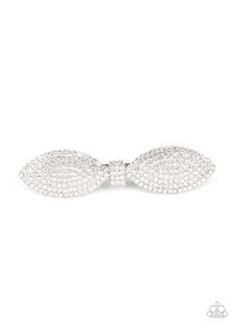 Mind-BOWing Sparkle - White Hair Clip - SC Bling Boutique