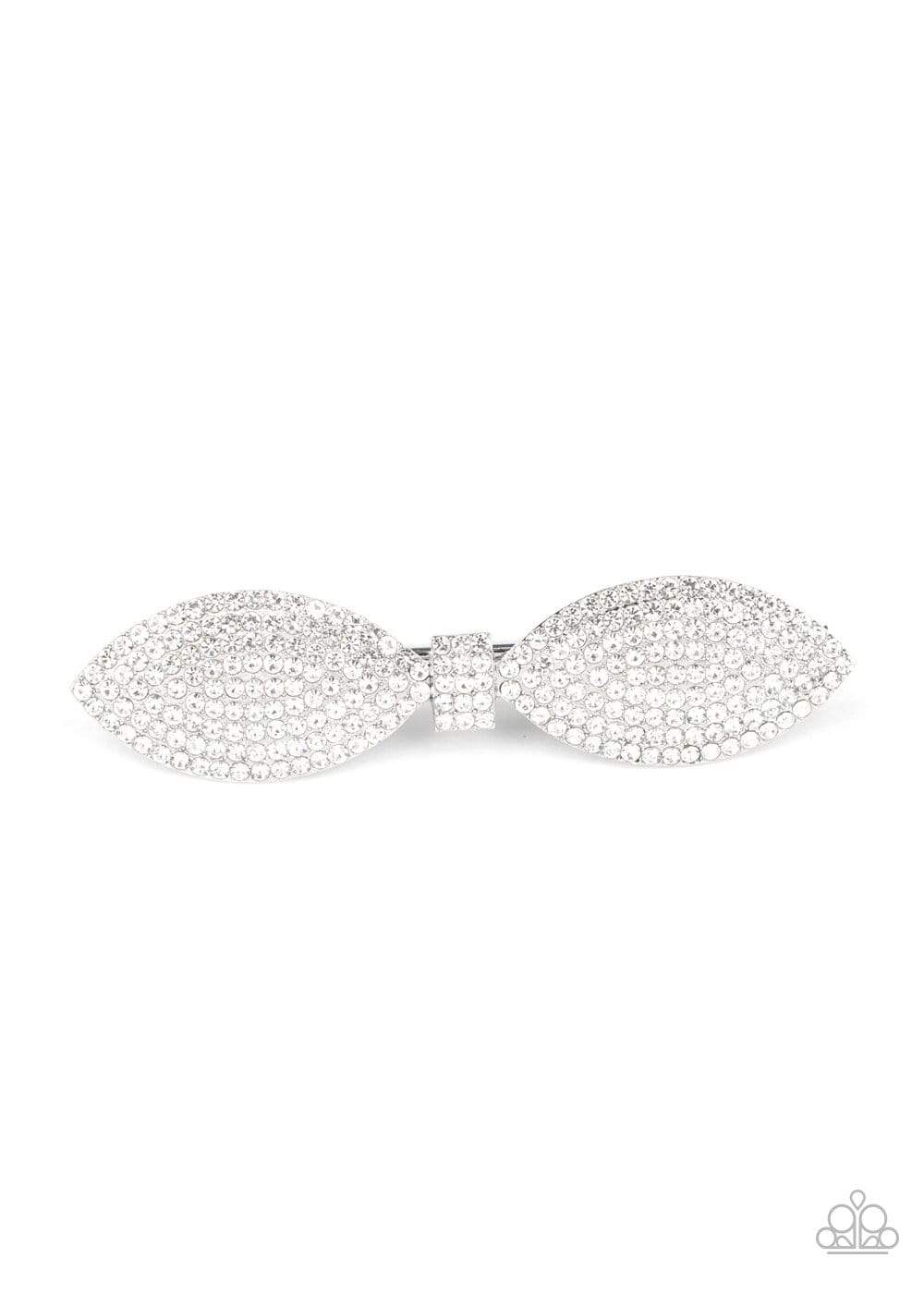 Mind-BOWing Sparkle - White Hair Clip - SC Bling Boutique