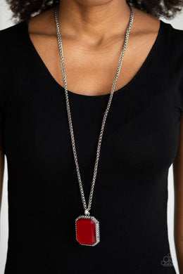 Let Your Heir Down Red Necklace - SC Bling Boutique