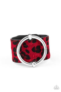 Asking FUR Trouble Red Urban Bracelet - SC Bling Boutique