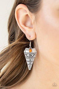 Jurassic Journey Orange Earring - SC Bling Boutique