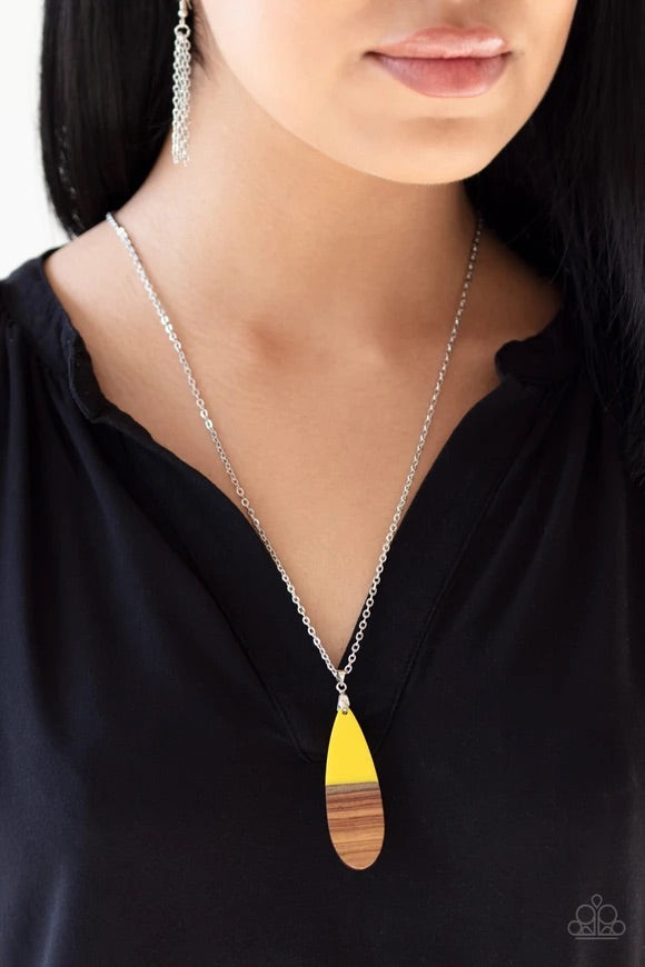 Going Overboard Yellow Necklace - SC Bling Boutique