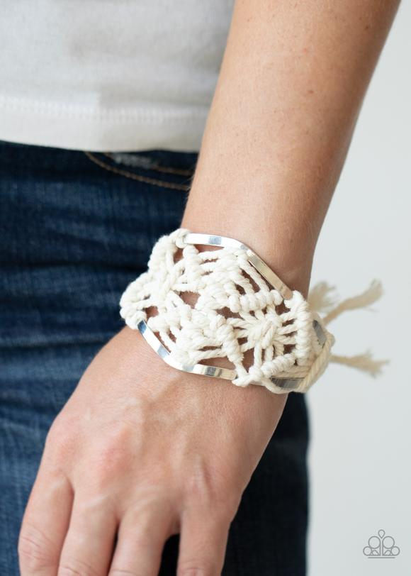 Macrame Mode White Bracelet - SC Bling Boutique