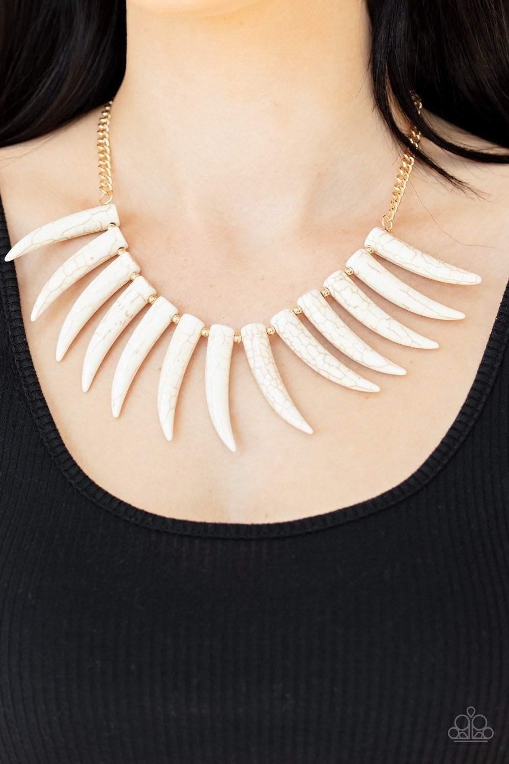 Tusk Tundra - White Necklace - SC Bling Boutique